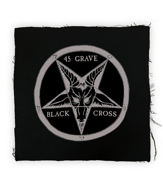 45 Grave - Black Cross Back Patch