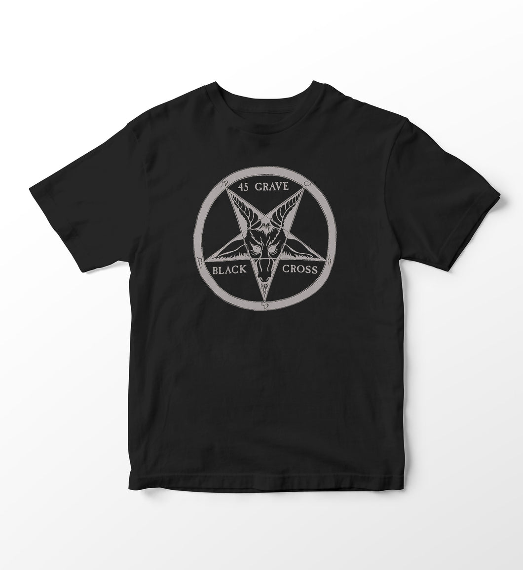 45 Grave - Black Cross T-Shirt