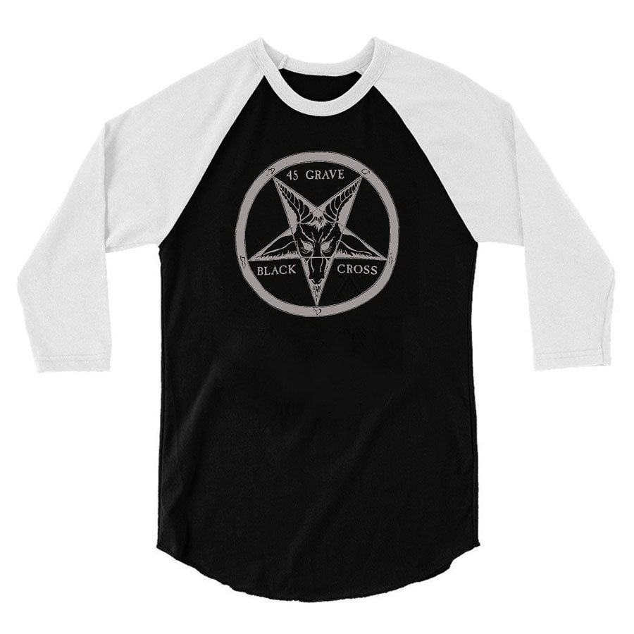 45 Grave - Black Cross Raglan Shirt