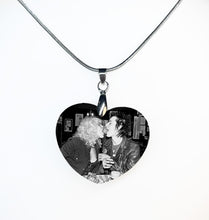 Load image into Gallery viewer, Sid and Nancy Heart Necklace - double sided
