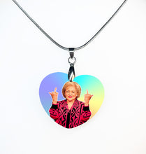 Load image into Gallery viewer, Golden Girls Heart Necklace - double sided
