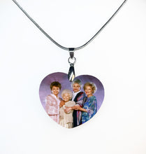 Load image into Gallery viewer, Golden Girls Heart Necklace - double sided
