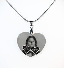 Load image into Gallery viewer, BW Wednesday Heart Necklace - double sided
