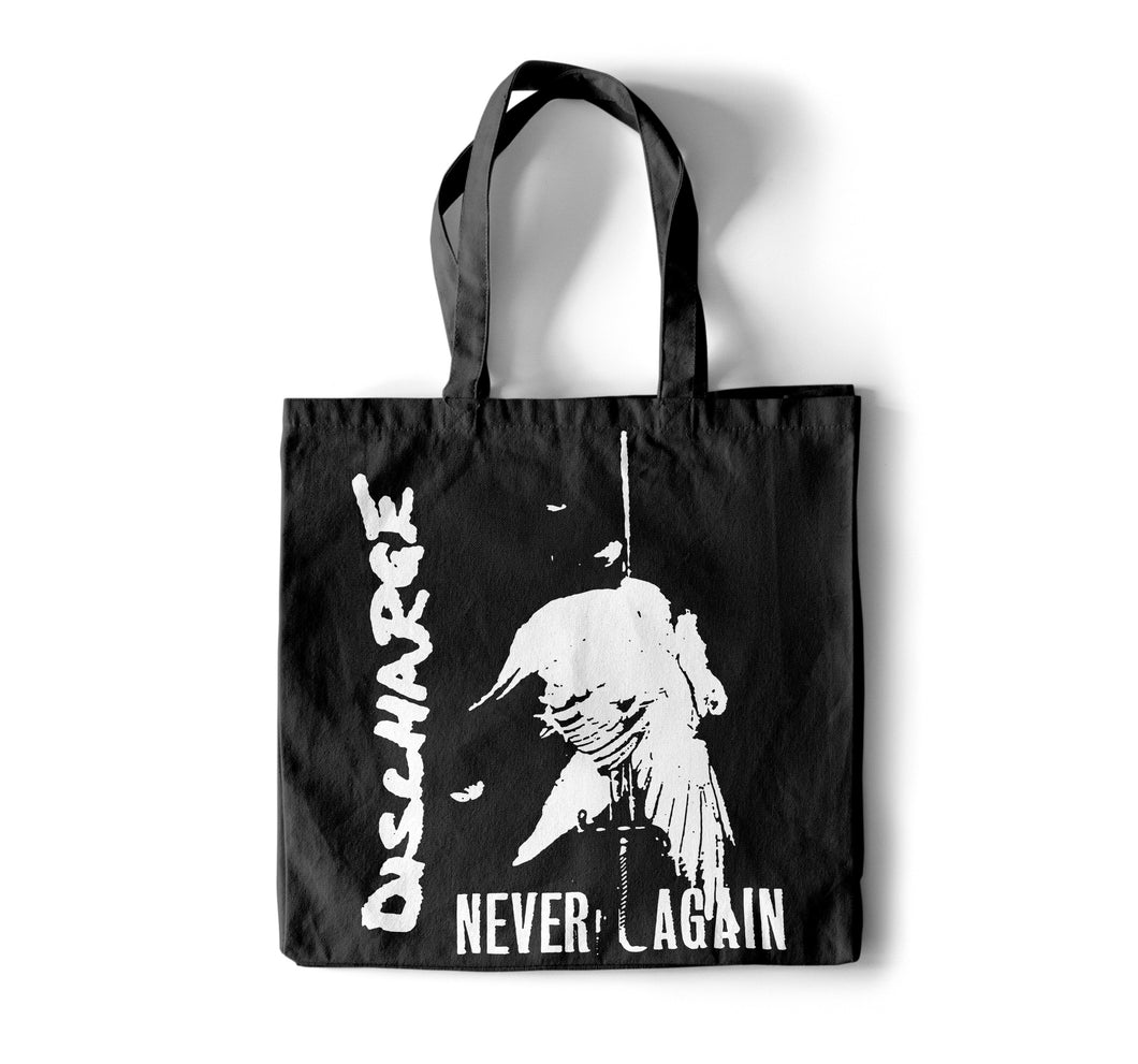 Discharge - Never Again Tote Bag