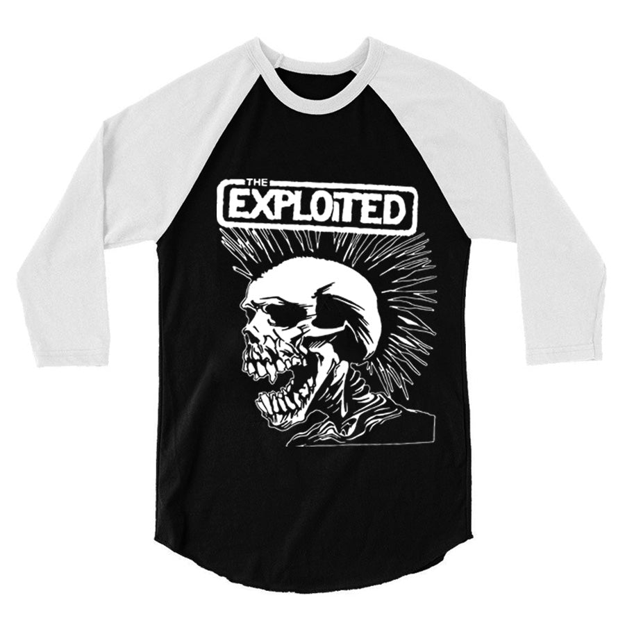 Exploited - Mohawk Skull Raglan Shirt