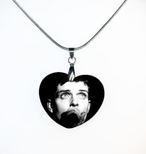 Load image into Gallery viewer, Joy Division Heart Necklace - double sided
