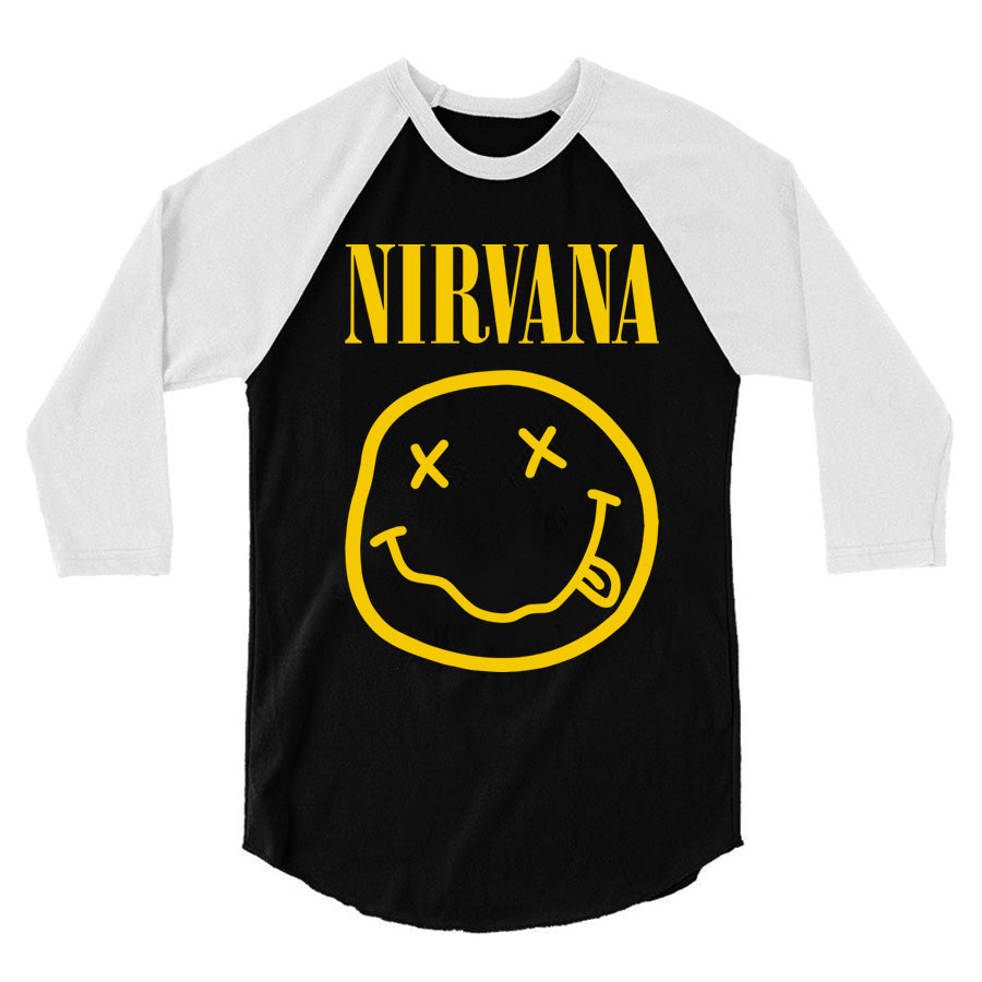 Nirvana - Smiley Raglan Shirt